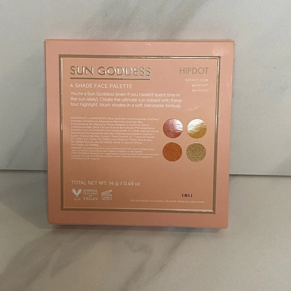 HipDot Sun Goddess quad face palette